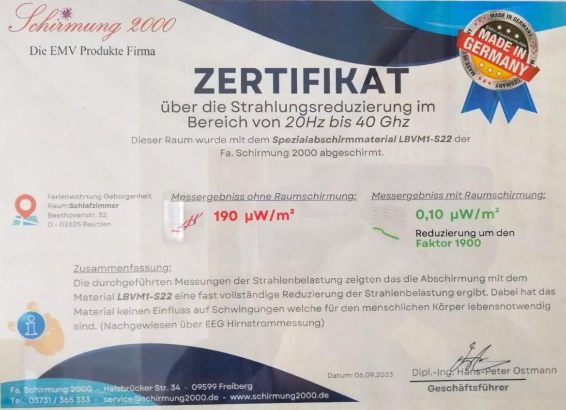 Fewo Geborgenheit Asza Mit Strahlungsfreien Zonen Bautzen Eksteriør bilde